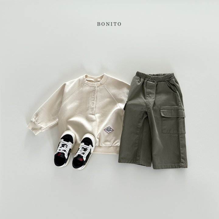 Bonito - Korean Children Fashion - #kidsstore - Henley Raglan Sweatshirt - 9