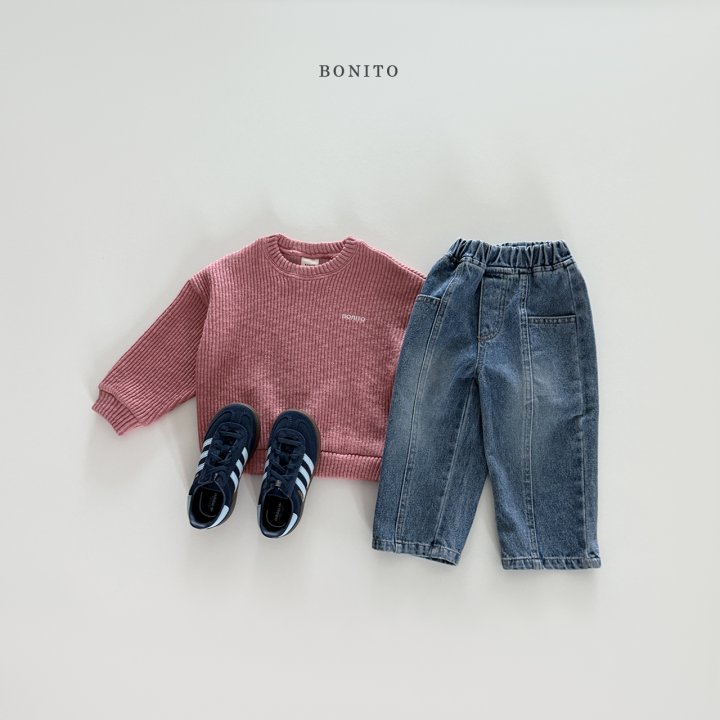 Bonito - Korean Children Fashion - #kidsstore - Cut Brush Denim Pants - 7