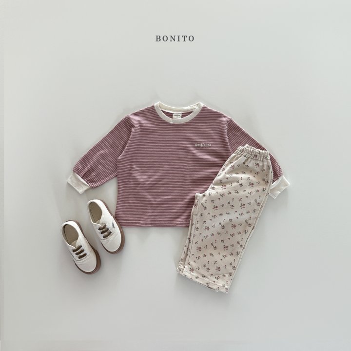 Bonito - Korean Children Fashion - #kidsstore - Thin Stripe Ribbed Tee - 11