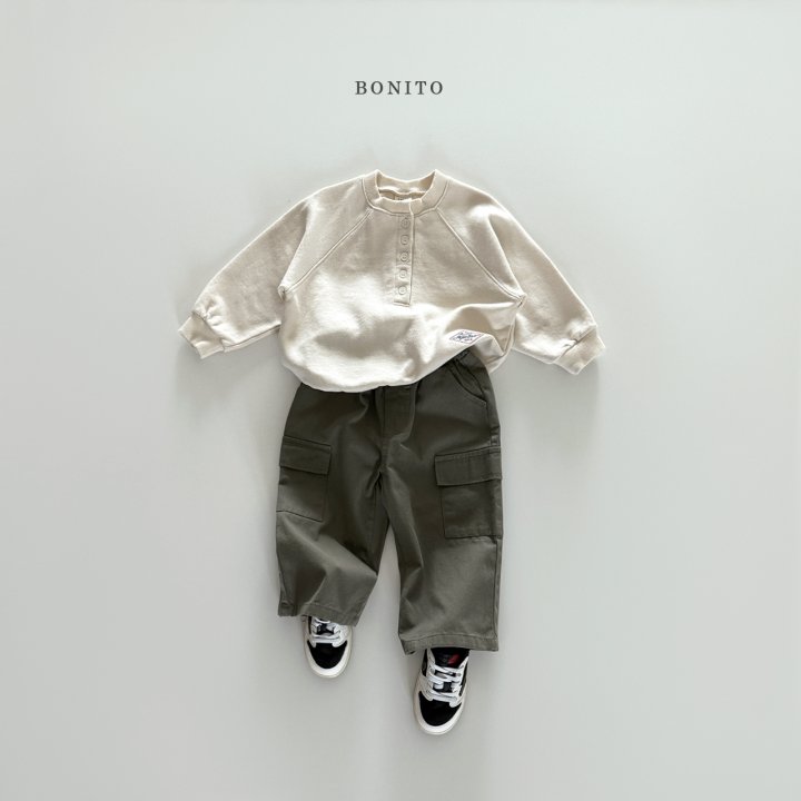 Bonito - Korean Children Fashion - #kidzfashiontrend - Henley Raglan Sweatshirt - 10