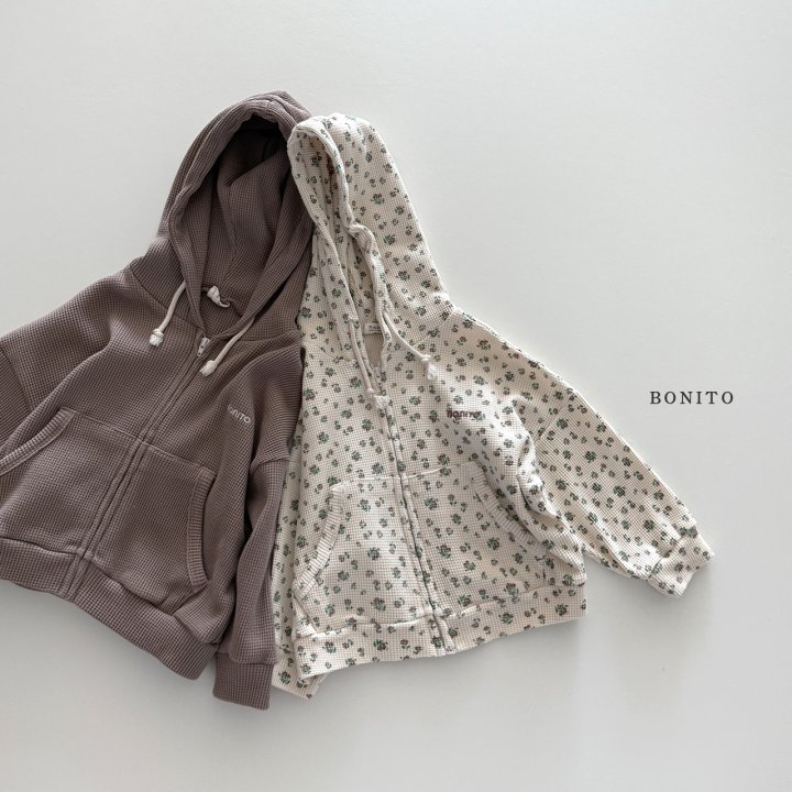 Bonito - Korean Children Fashion - #kidzfashiontrend - Waffle Hoodie Zip-Up