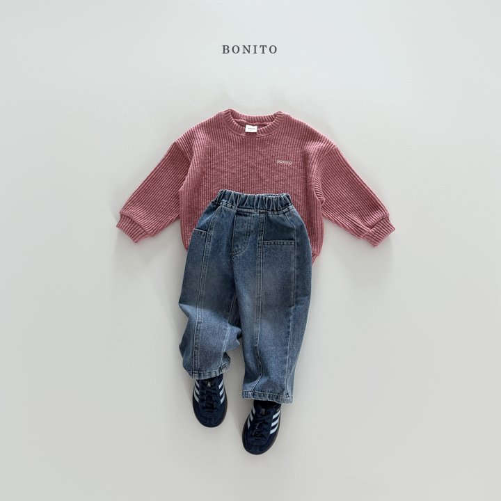 Bonito - Korean Children Fashion - #kidzfashiontrend - Cut Brush Denim Pants - 8