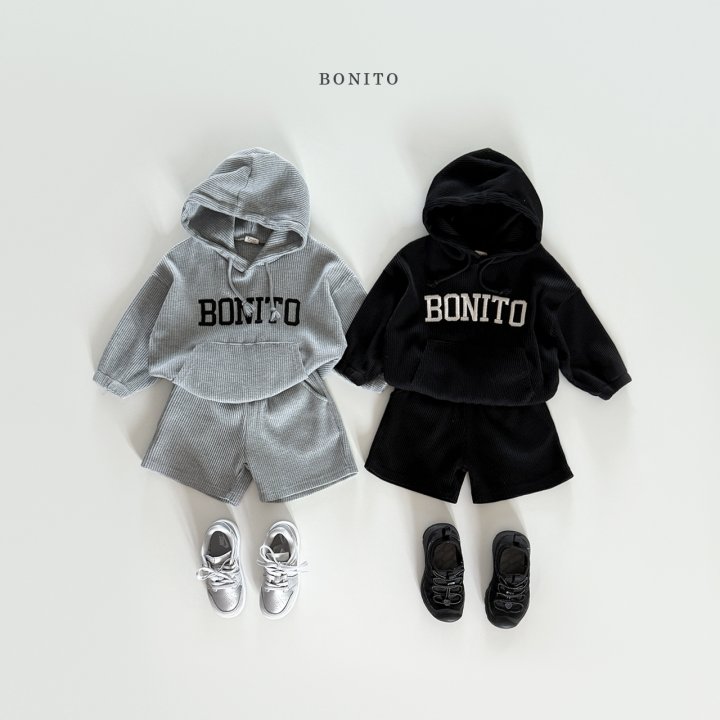 Bonito - Korean Children Fashion - #kidzfashiontrend - Bonito Waffle Hoodie Set - 3