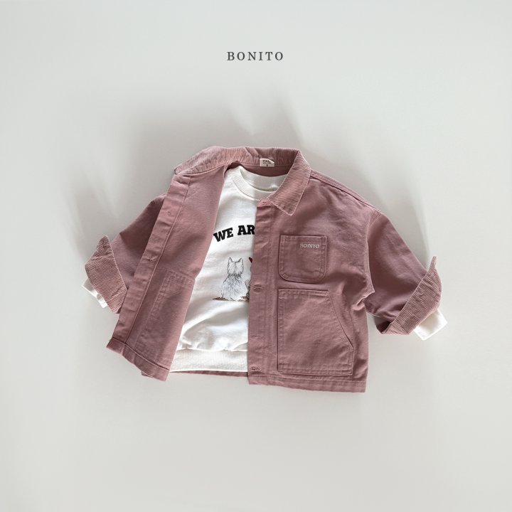 Bonito - Korean Children Fashion - #kidzfashiontrend - Corduroy Collar Jacket - 9