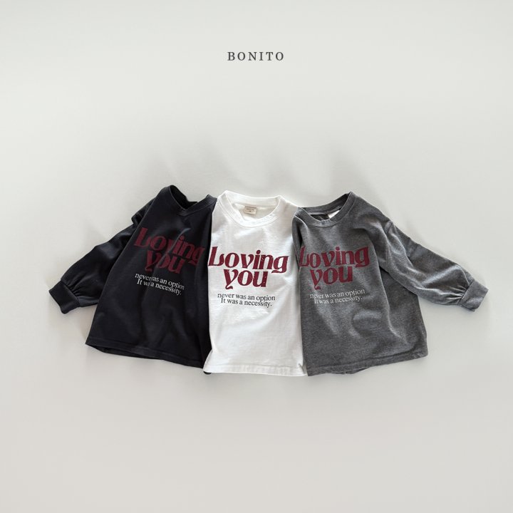 Bonito - Korean Children Fashion - #kidzfashiontrend - Loving You Ribbed Tee - 3