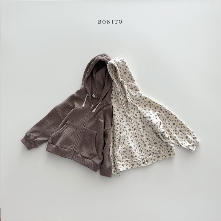 Bonito - Korean Children Fashion - #littlefashionista - Waffle Hoodie Zip-Up - 3