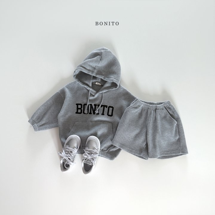 Bonito - Korean Children Fashion - #littlefashionista - Bonito Waffle Hoodie Set - 5