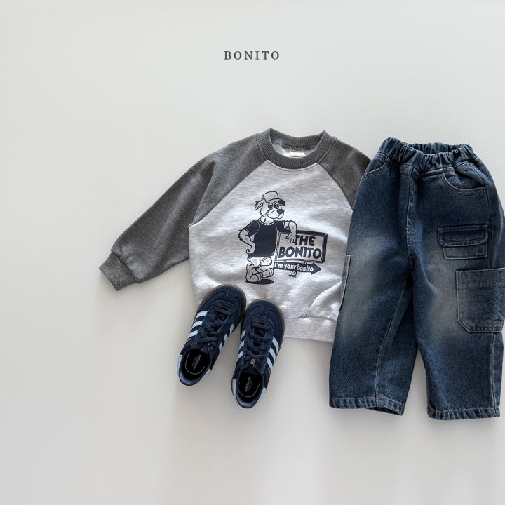 Bonito - Korean Children Fashion - #magicofchildhood - Wolf Raglan Sweatshirt - 9