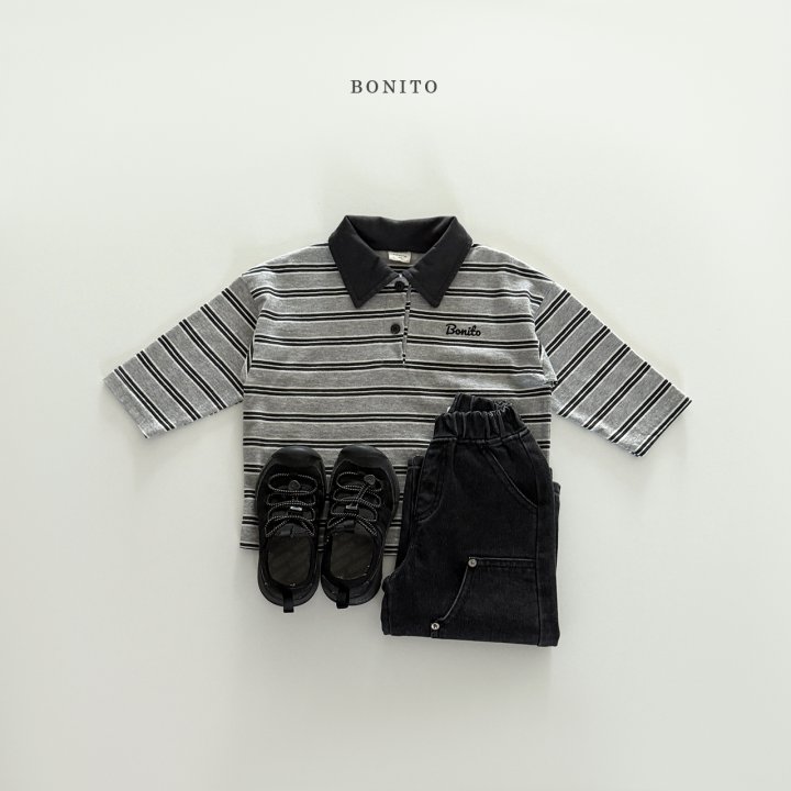 Bonito - Korean Children Fashion - #magicofchildhood - Stripe Collar Tee - 11