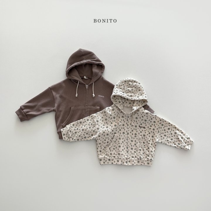 Bonito - Korean Children Fashion - #littlefashionista - Waffle Hoodie Zip-Up - 4