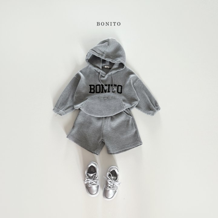 Bonito - Korean Children Fashion - #magicofchildhood - Bonito Waffle Hoodie Set - 6