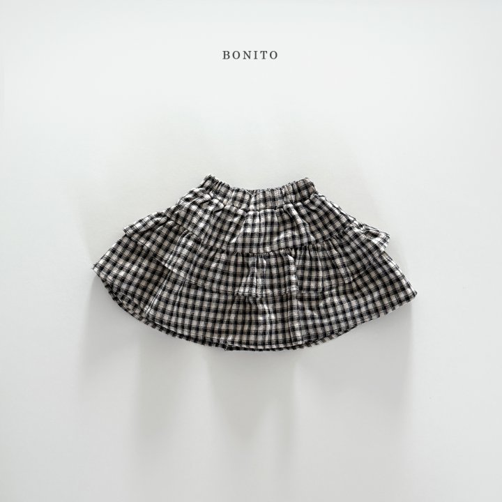 Bonito - Korean Children Fashion - #littlefashionista - Check Tiered Skirt - 4