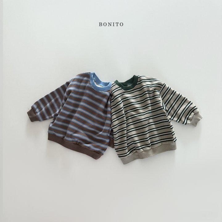 Bonito - Korean Children Fashion - #magicofchildhood - Stripe Color Block Sweatshirt