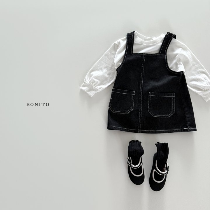 Bonito - Korean Children Fashion - #minifashionista - Stitch Denim One-piece - 3