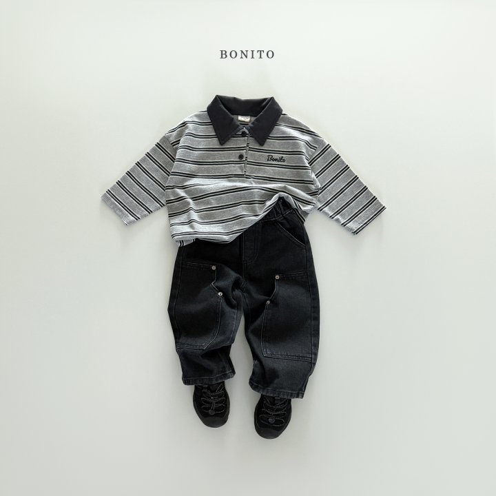 Bonito - Korean Children Fashion - #minifashionista - Stripe Collar Tee - 12