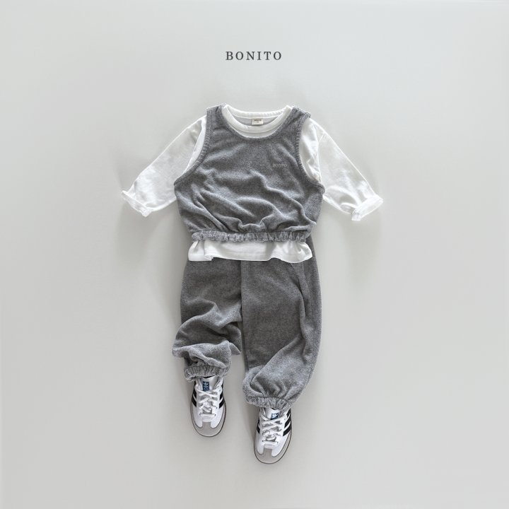 Bonito - Korean Children Fashion - #minifashionista - Terry Vest Set - 10
