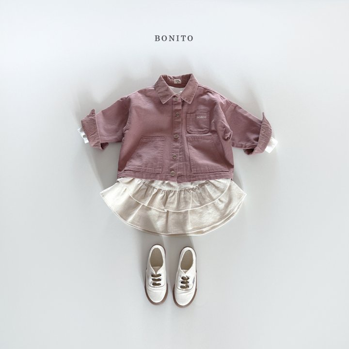 Bonito - Korean Children Fashion - #prettylittlegirls - Corduroy Tiered Skirt - 10