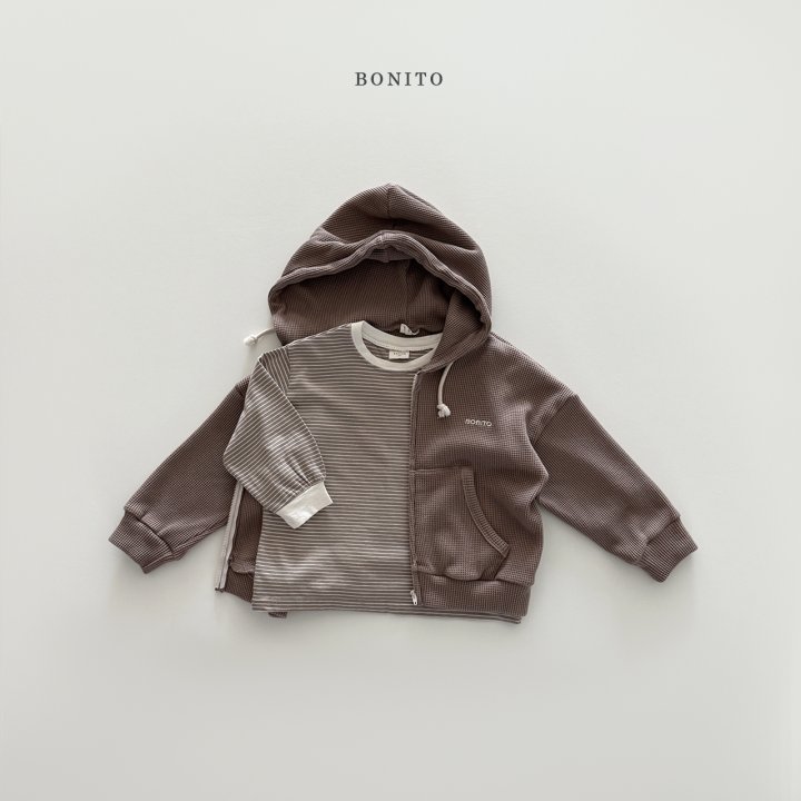 Bonito - Korean Children Fashion - #prettylittlegirls - Waffle Hoodie Zip-Up - 6