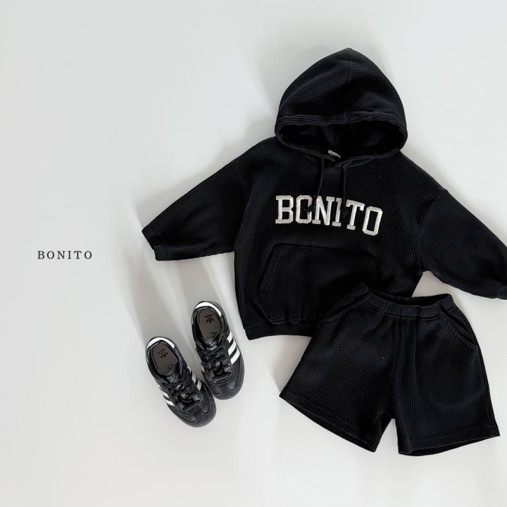 Bonito - Korean Children Fashion - #prettylittlegirls - Bonito Waffle Hoodie Set - 8