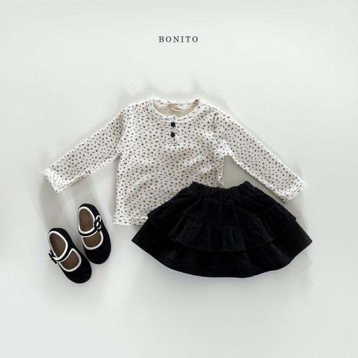 Bonito - Korean Children Fashion - #stylishchildhood - Floral Waffle Lace Tee - 11