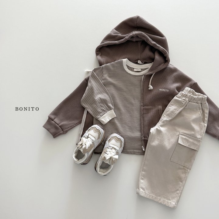 Bonito - Korean Children Fashion - #stylishchildhood - Waffle Hoodie Zip-Up - 9