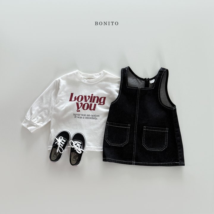 Bonito - Korean Children Fashion - #toddlerclothing - Stitch Denim One-piece - 6