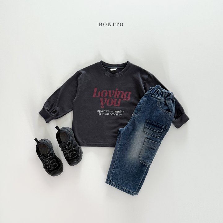 Bonito - Korean Children Fashion - #toddlerclothing - Loving You Ribbed Tee - 10