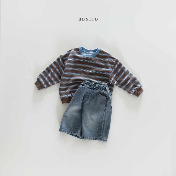 Bonito - Korean Children Fashion - #toddlerclothing - Stripe Color Block Sweatshirt - 5