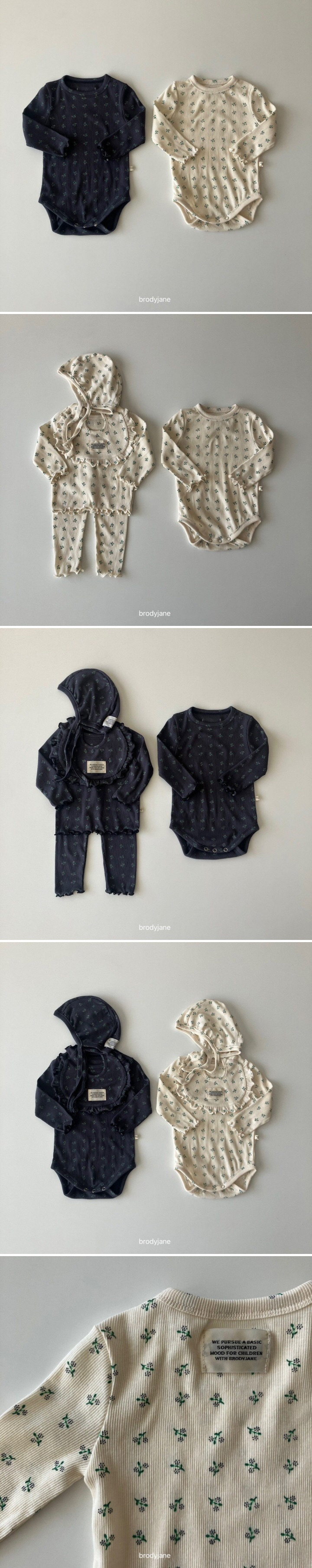 Brody Jane - Korean Baby Fashion - #babyclothing - Fog Ribbed Frill Bodysuit - 2
