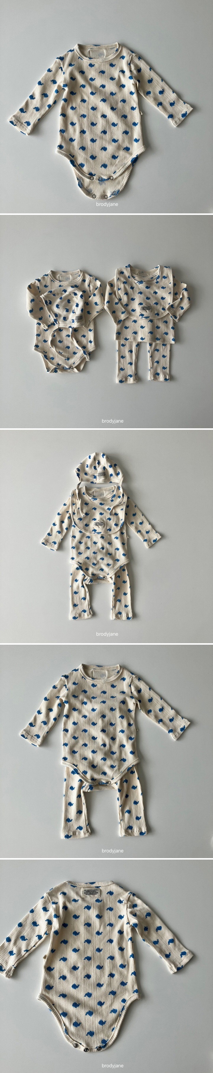 Brody Jane - Korean Baby Fashion - #babyfashion - Blue Whale Long-Sleeve Bodysuit - 2