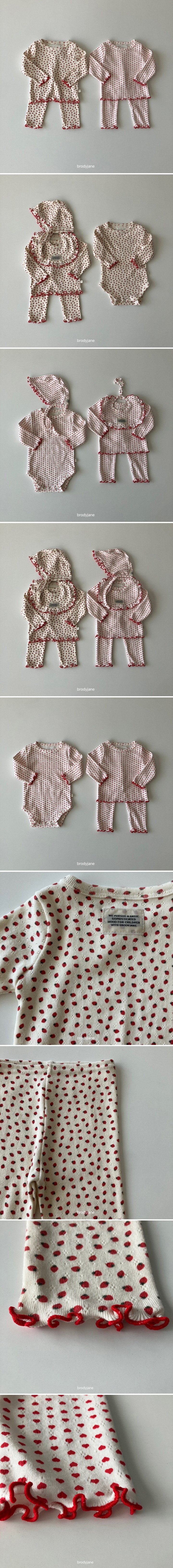 Brody Jane - Korean Baby Fashion - #babygirlfashion - Jacquard Pattern Long Sleeve Set - 2