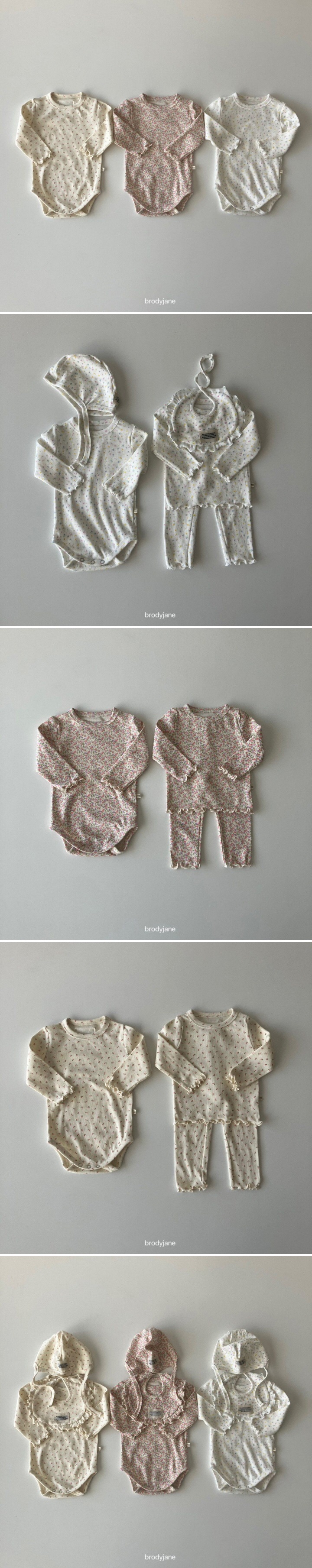 Brody Jane - Korean Baby Fashion - #babyoutfit - Floral Long-Sleeve Bodysuit - 2