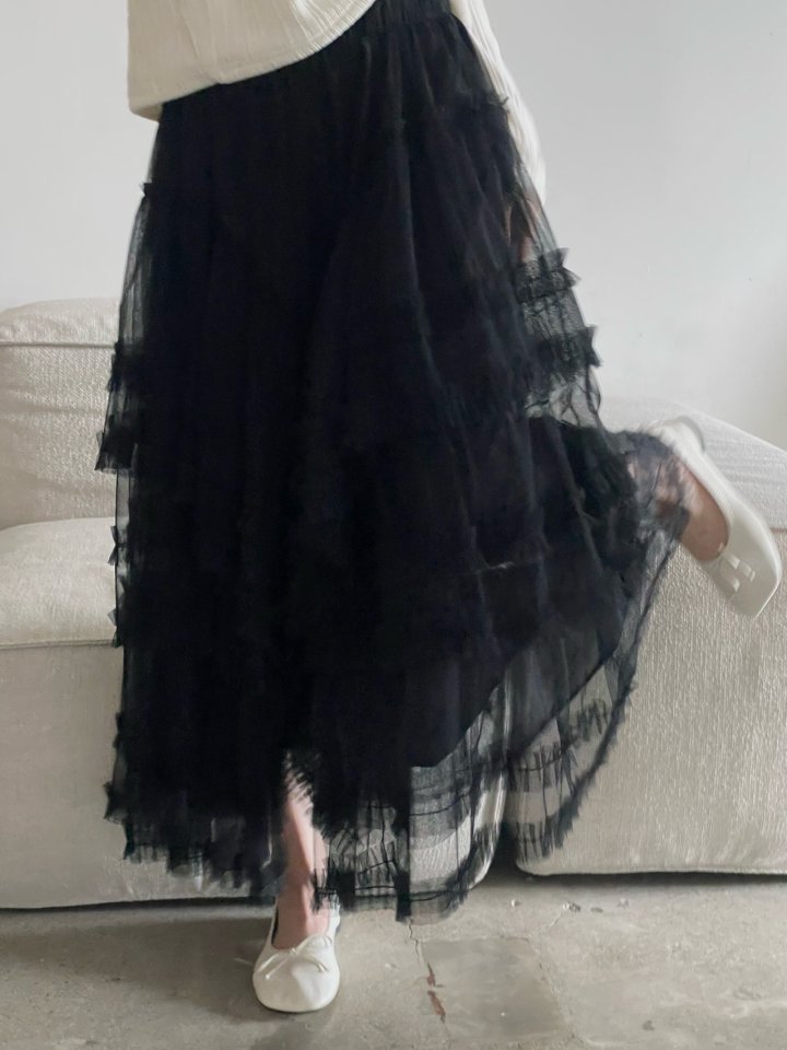 Buckle - Korean Women Fashion - #momslook - Mag Frill Skirt - 3