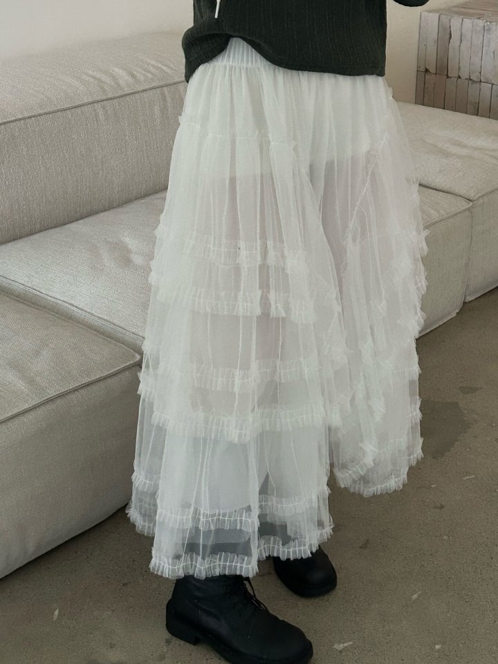 Buckle - Korean Women Fashion - #momslook - Mag Frill Skirt - 3