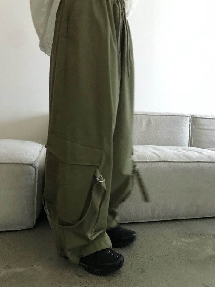 Buckle - Korean Women Fashion - #momslook - Carpender Wide Cargo Pants