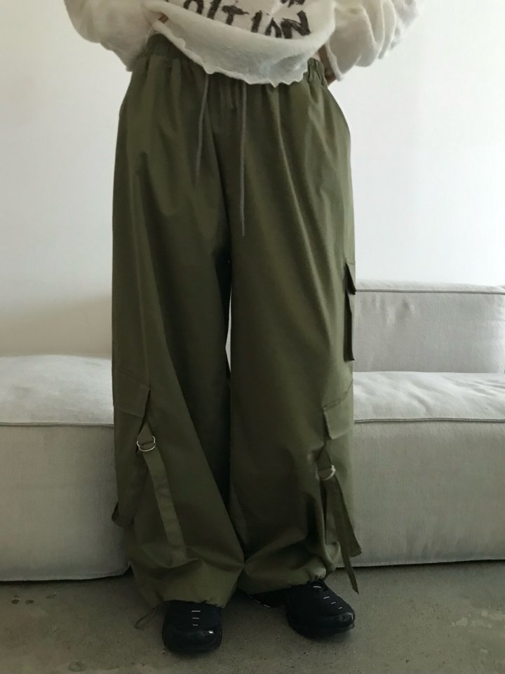 Buckle - Korean Women Fashion - #momslook - Carpender Wide Cargo Pants - 3