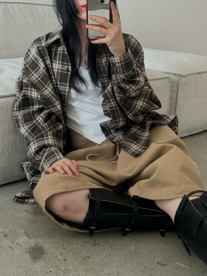 Buckle - Korean Women Fashion - #momslook - Bay Check Shirt