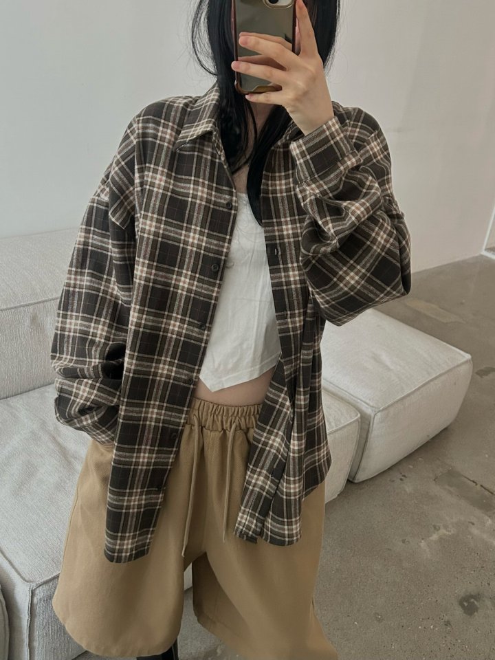 Buckle - Korean Women Fashion - #momslook - Bay Check Shirt - 3