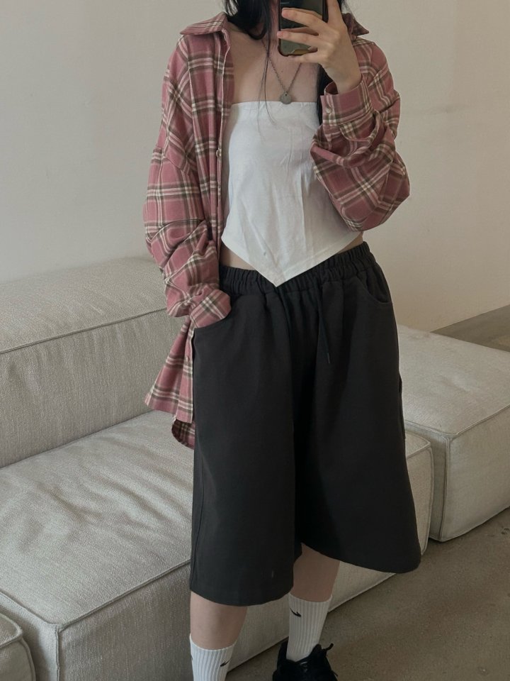 Buckle - Korean Women Fashion - #womensfashion - Bay Check Shirt - 4