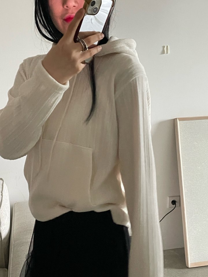 Buckle - Korean Women Fashion - #pursuepretty - Lost Knit Hoodie - 5
