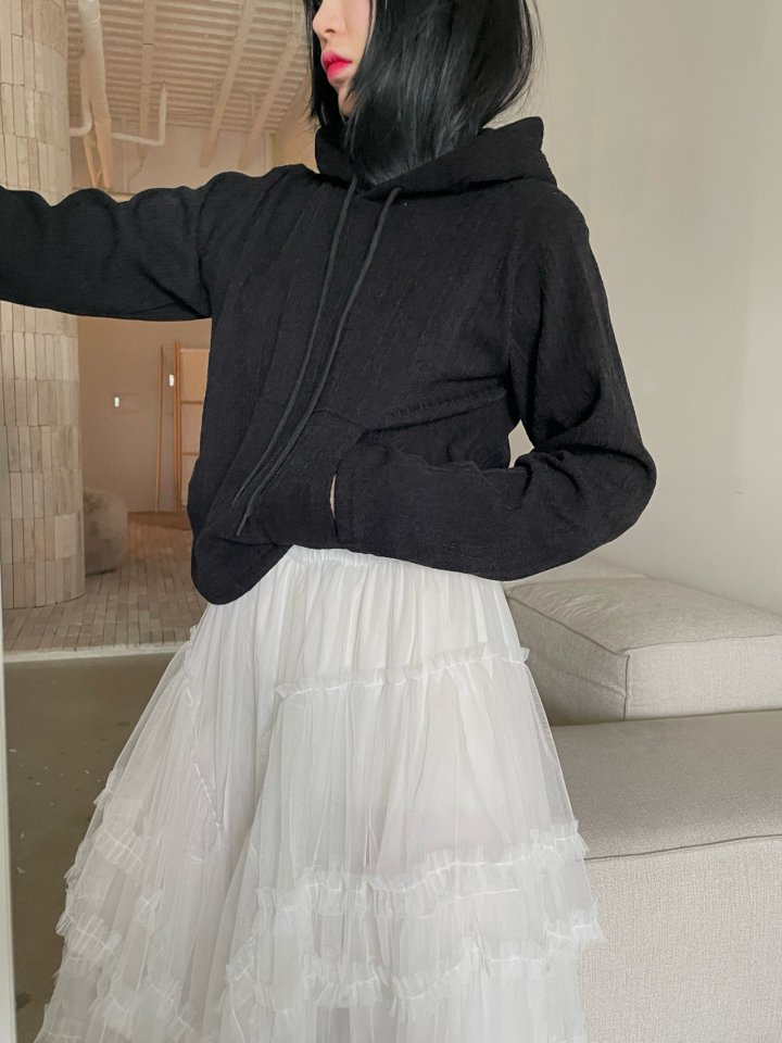 Buckle - Korean Women Fashion - #restrostyle - Lost Knit Hoodie - 8