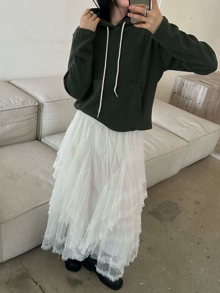 Buckle - Korean Women Fashion - #restrostyle - Lost Knit Hoodie - 7