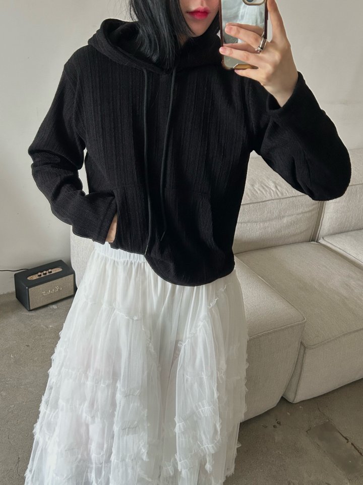 Buckle - Korean Women Fashion - #romanticstyle - Lost Knit Hoodie - 9