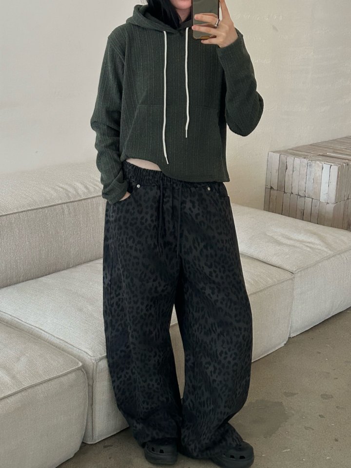 Buckle - Korean Women Fashion - #thatsdarling - Leopard Wide Pants - 7