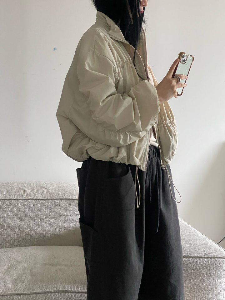 Buckle - Korean Women Fashion - #thatsdarling - Balloon Shirring Jumper - 5