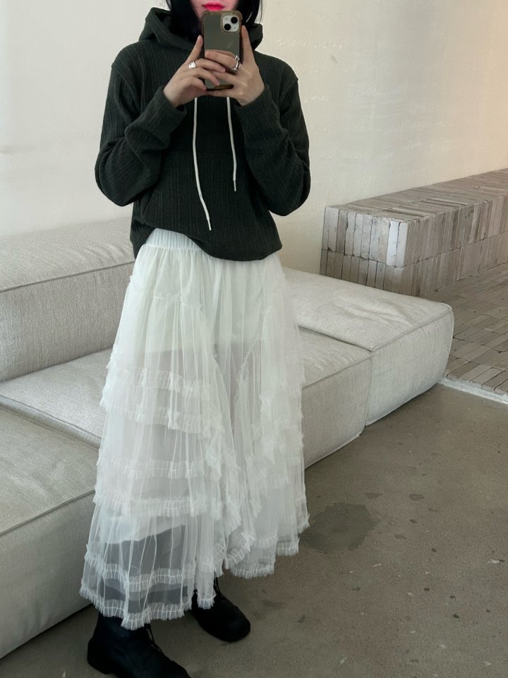 Buckle - Korean Women Fashion - #vintageinspired - Mag Frill Skirt - 6