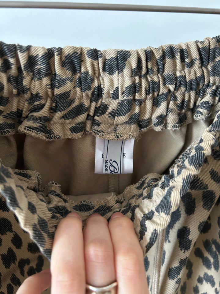 Buckle - Korean Women Fashion - #vintageinspired - Leopard Wide Pants - 2