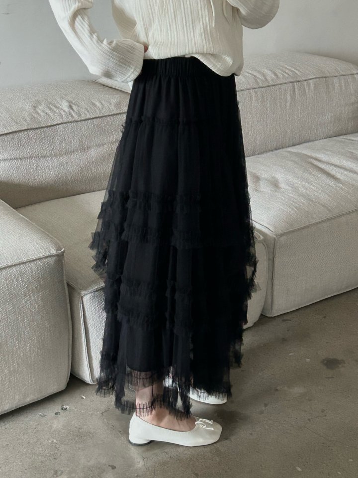 Buckle - Korean Women Fashion - #vintagekidsstyle - Mag Frill Skirt - 8