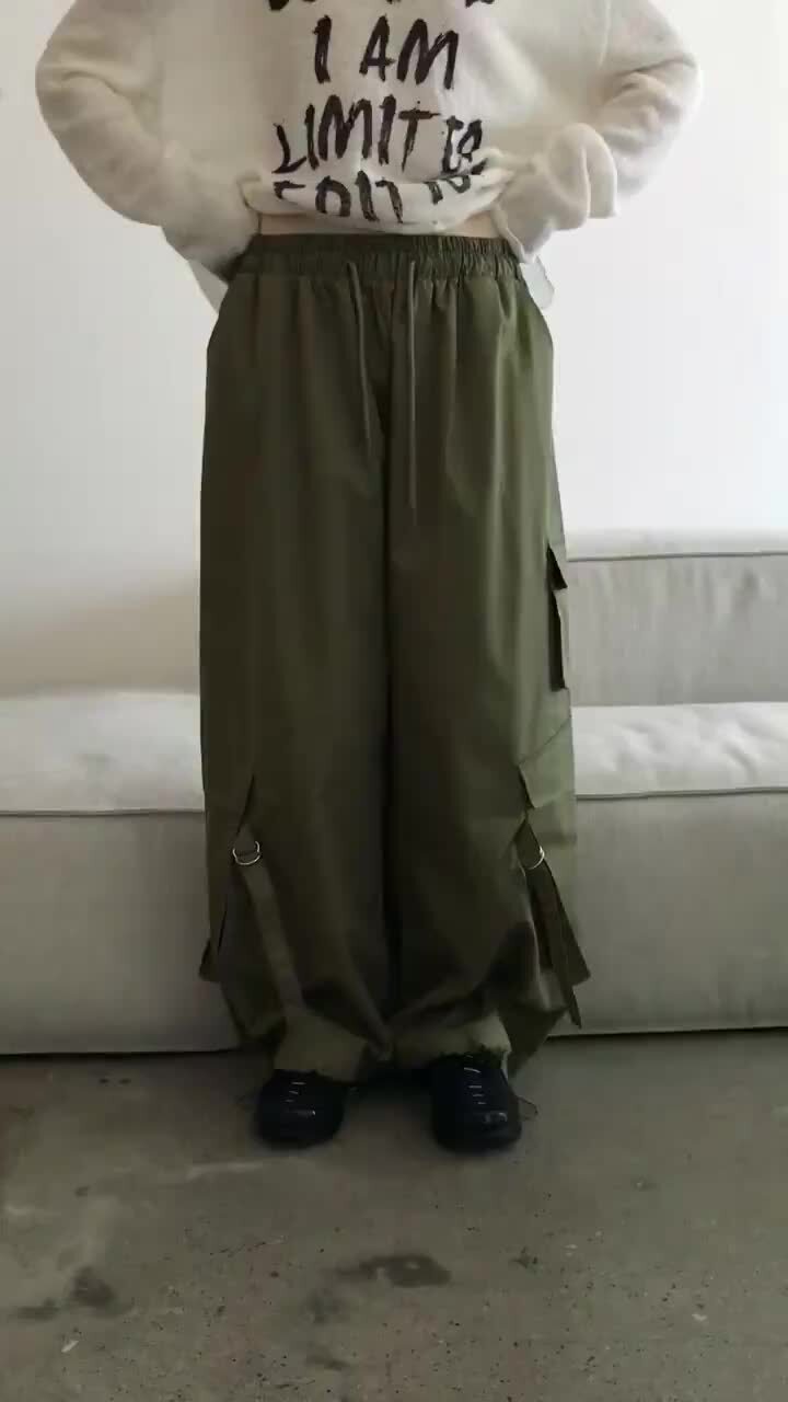 Buckle - Korean Women Fashion - #momslook - Carpender Wide Cargo Pants - 4