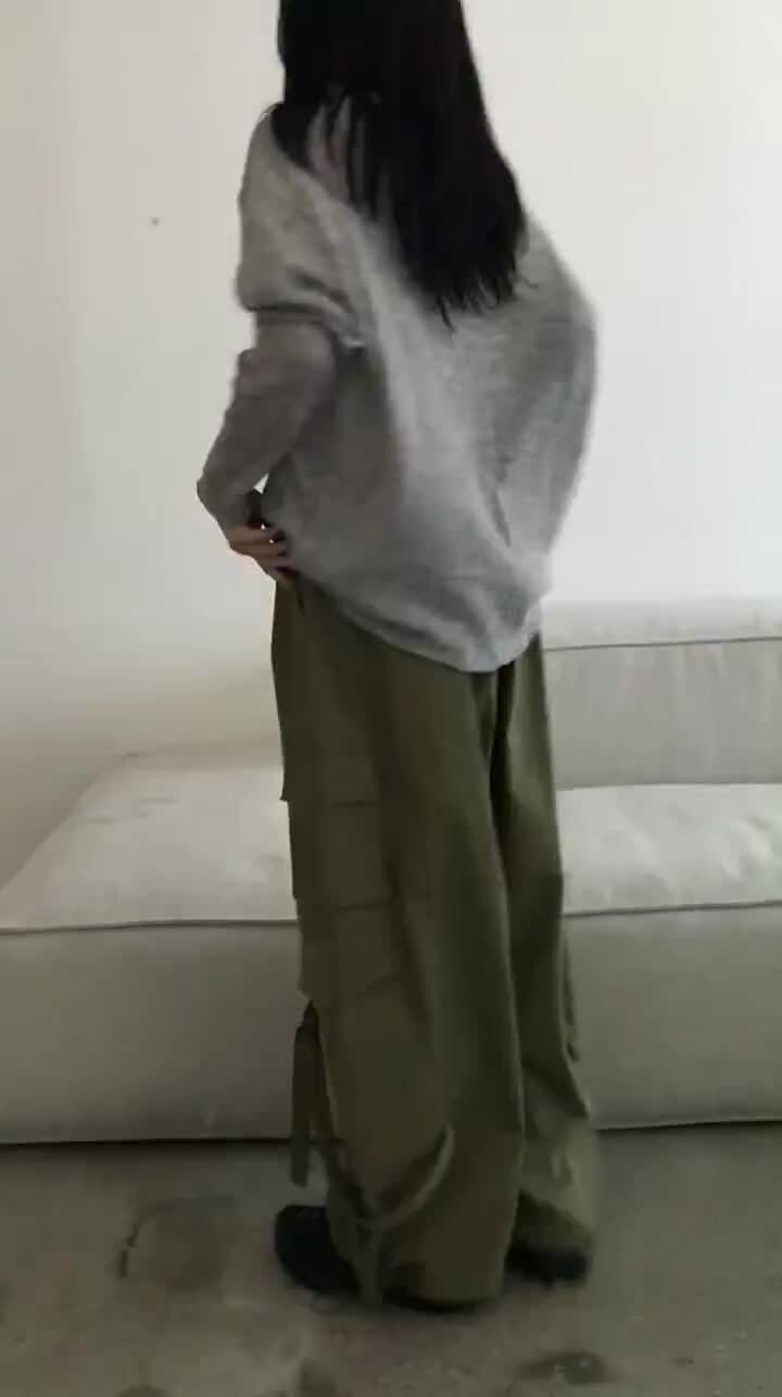 Buckle - Korean Women Fashion - #womensfashion - Carpender Wide Cargo Pants - 6